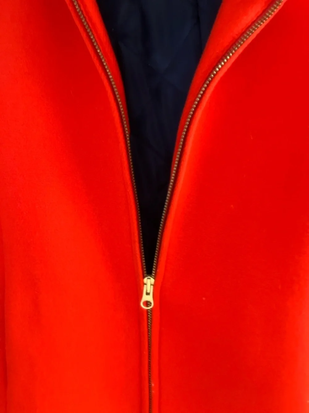 J. Crew Red Zip Front Italian Wool Jacket size 4 - Picture 3 of 3